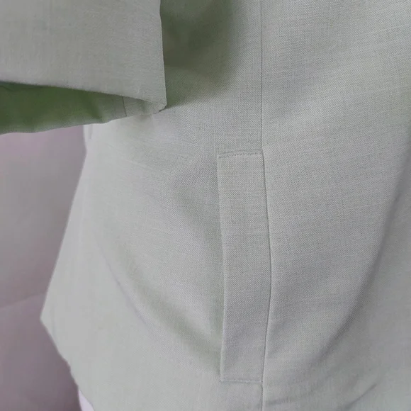 Vintage Lime Green Short Sleeve Single Breasted Blazer Size 18 *Flawed See Pics - Picture 4 of 9
